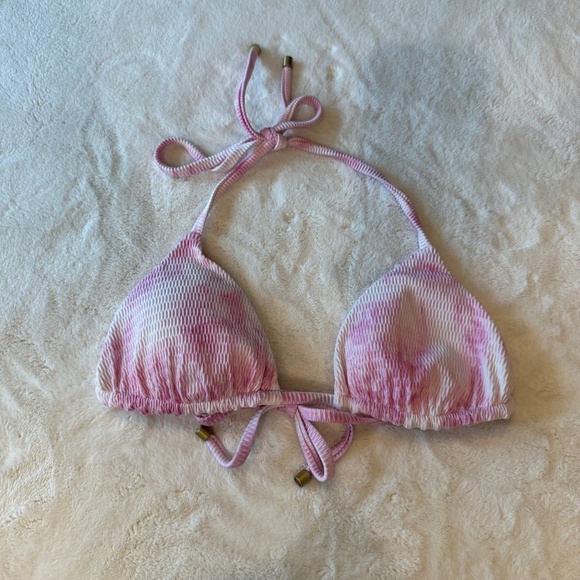 New! Vitamin A Gia Reversible Triangle Top in Pink Tie Dye 31059 - Picture 3 of 11